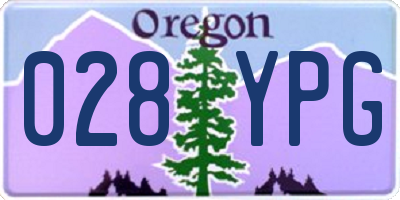 OR license plate 028YPG
