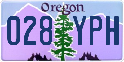 OR license plate 028YPH