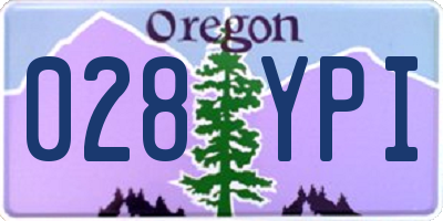 OR license plate 028YPI