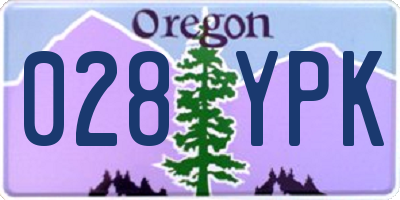 OR license plate 028YPK