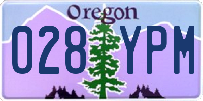 OR license plate 028YPM