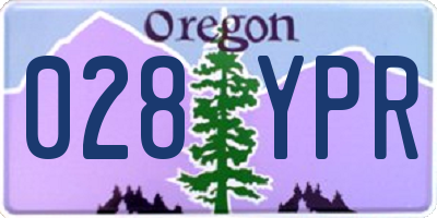 OR license plate 028YPR