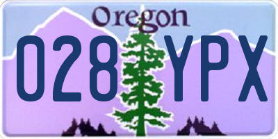 OR license plate 028YPX
