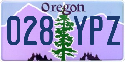 OR license plate 028YPZ