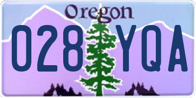 OR license plate 028YQA