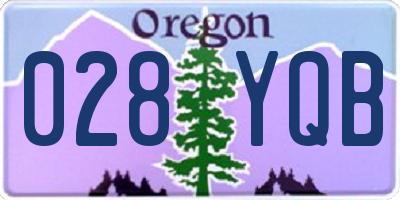 OR license plate 028YQB