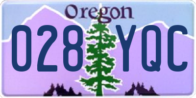 OR license plate 028YQC