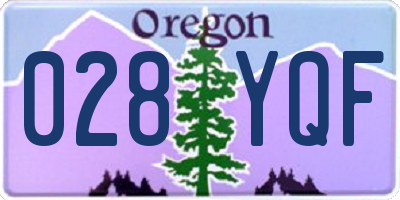 OR license plate 028YQF