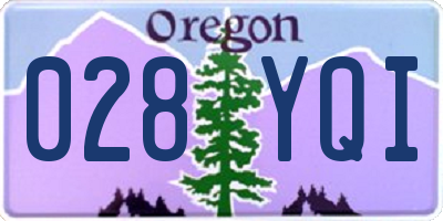 OR license plate 028YQI
