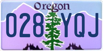 OR license plate 028YQJ