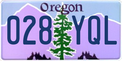 OR license plate 028YQL