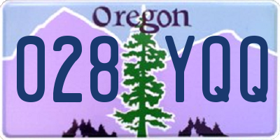 OR license plate 028YQQ