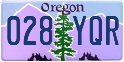 OR license plate 028YQR