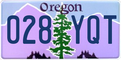 OR license plate 028YQT