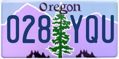 OR license plate 028YQU