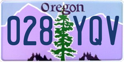 OR license plate 028YQV