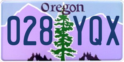 OR license plate 028YQX