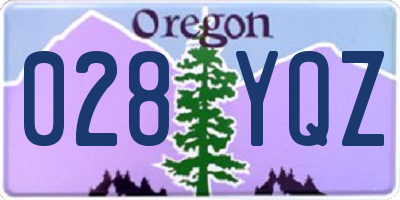 OR license plate 028YQZ
