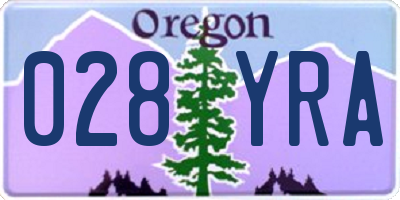OR license plate 028YRA