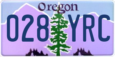 OR license plate 028YRC
