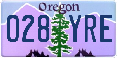 OR license plate 028YRE