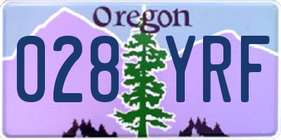 OR license plate 028YRF