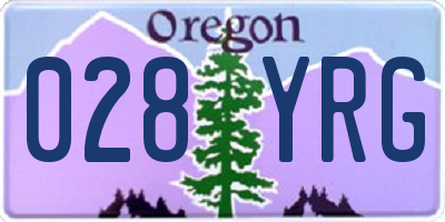 OR license plate 028YRG