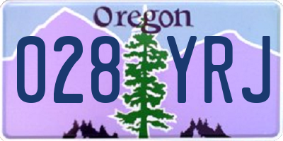 OR license plate 028YRJ