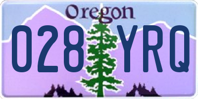 OR license plate 028YRQ