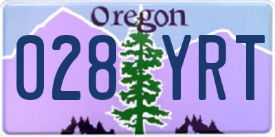 OR license plate 028YRT