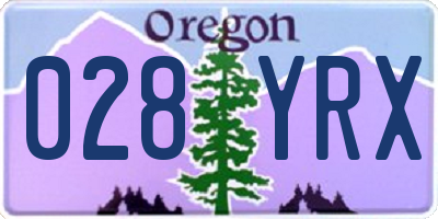 OR license plate 028YRX
