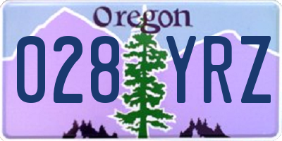 OR license plate 028YRZ