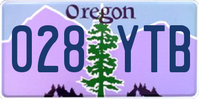 OR license plate 028YTB