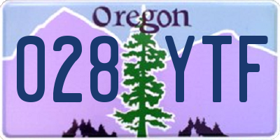 OR license plate 028YTF