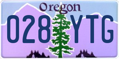 OR license plate 028YTG