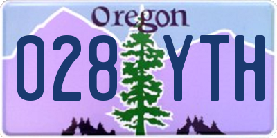 OR license plate 028YTH
