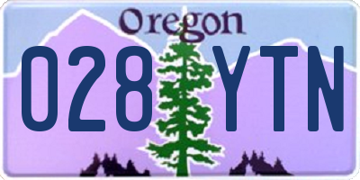 OR license plate 028YTN