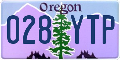 OR license plate 028YTP