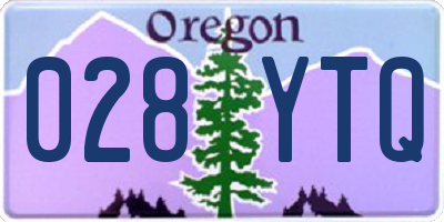 OR license plate 028YTQ