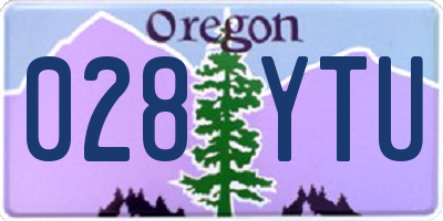 OR license plate 028YTU