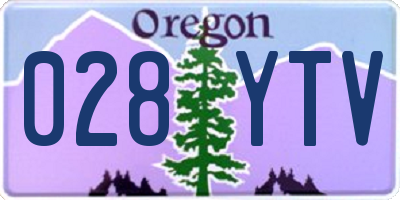 OR license plate 028YTV