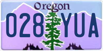 OR license plate 028YUA