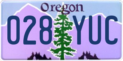 OR license plate 028YUC