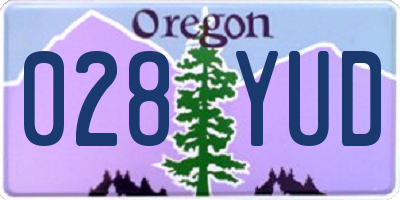 OR license plate 028YUD