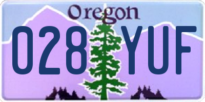 OR license plate 028YUF
