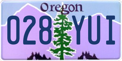 OR license plate 028YUI
