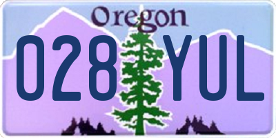 OR license plate 028YUL