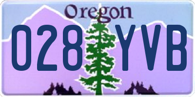 OR license plate 028YVB