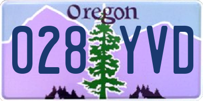 OR license plate 028YVD