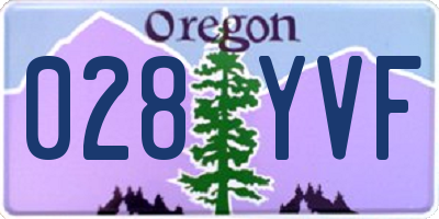 OR license plate 028YVF